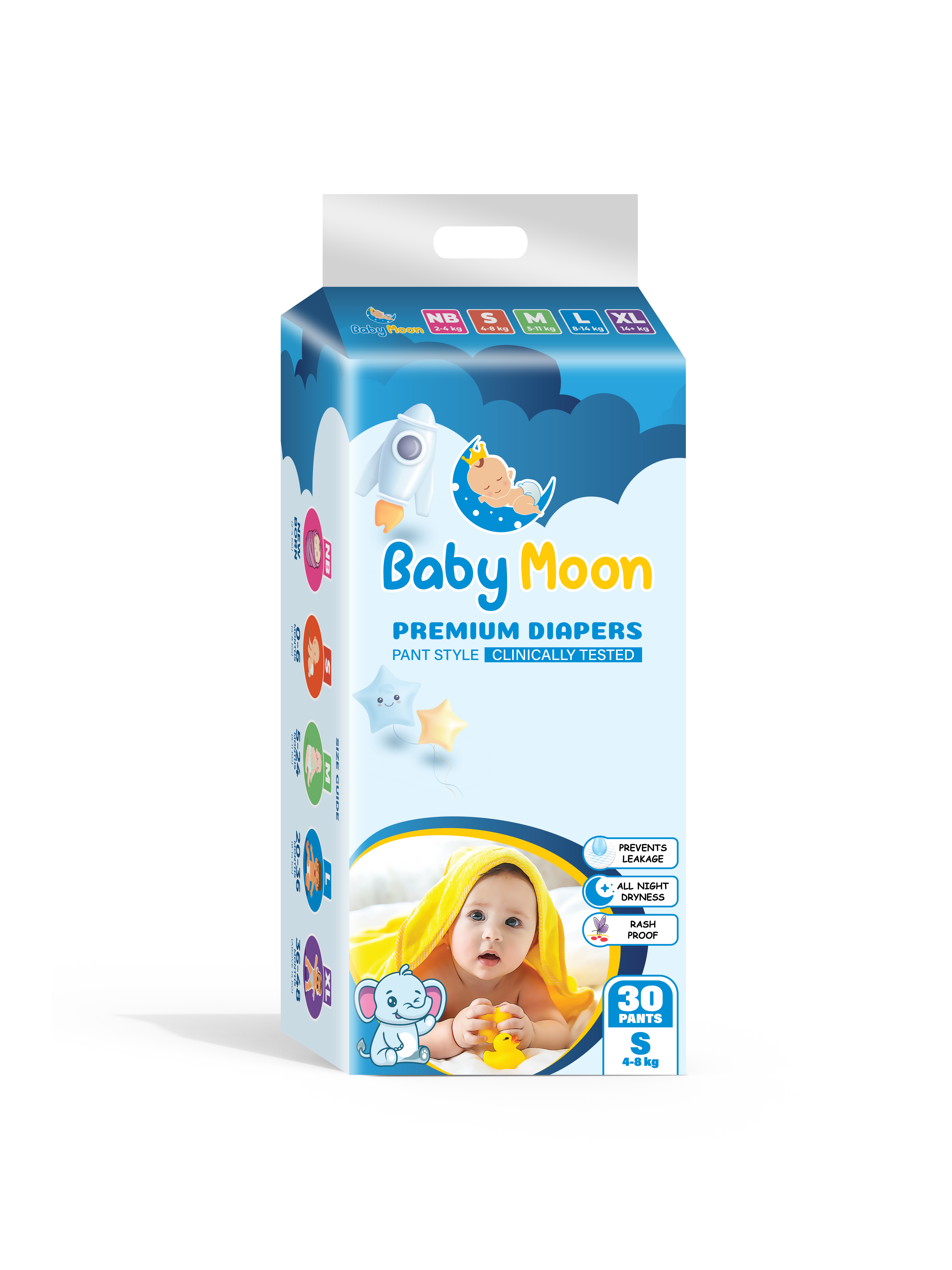 Baby Moon Diapers Pant Style Mini Eco Pack S30