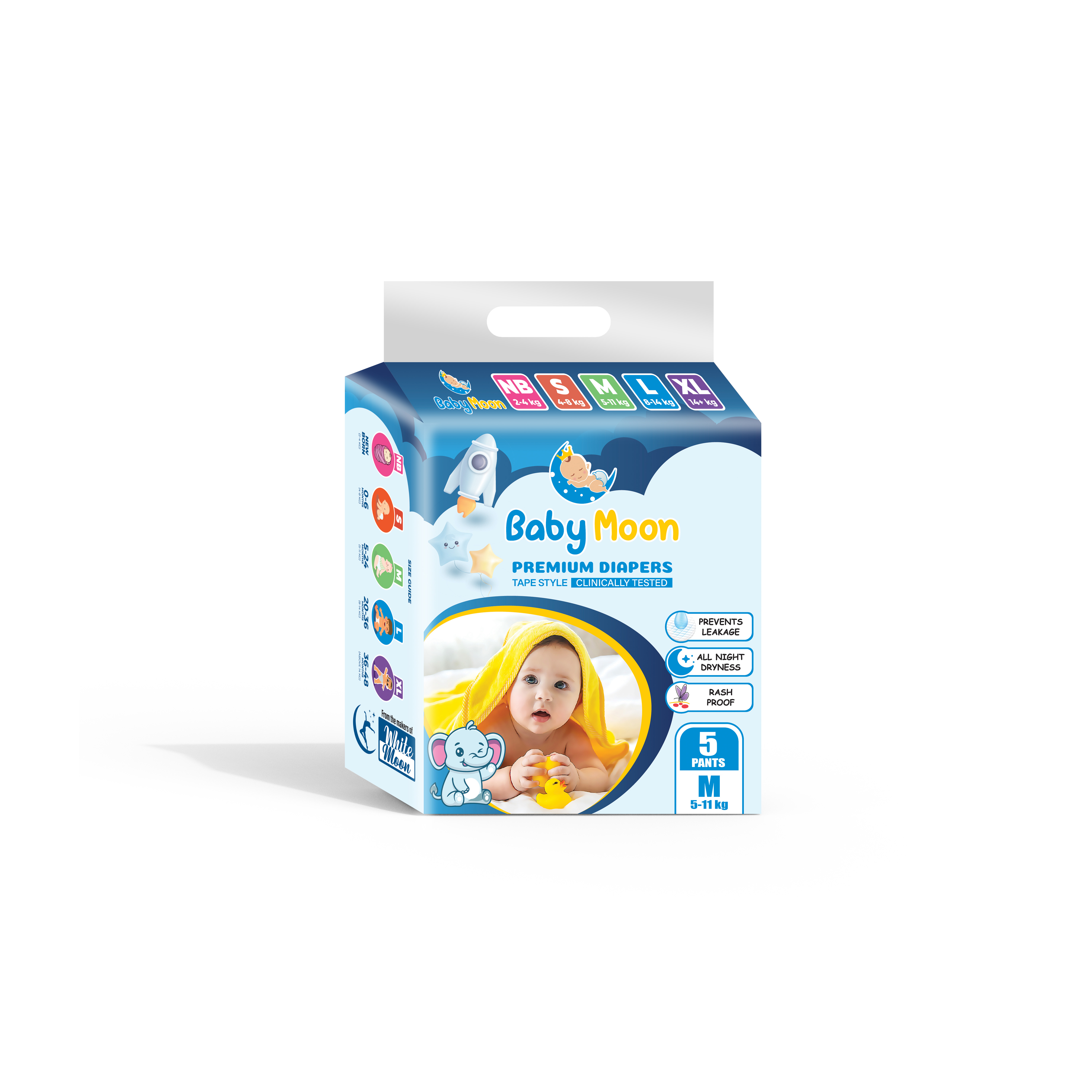 Baby Moon Diapers Pant Style Small Pack M5