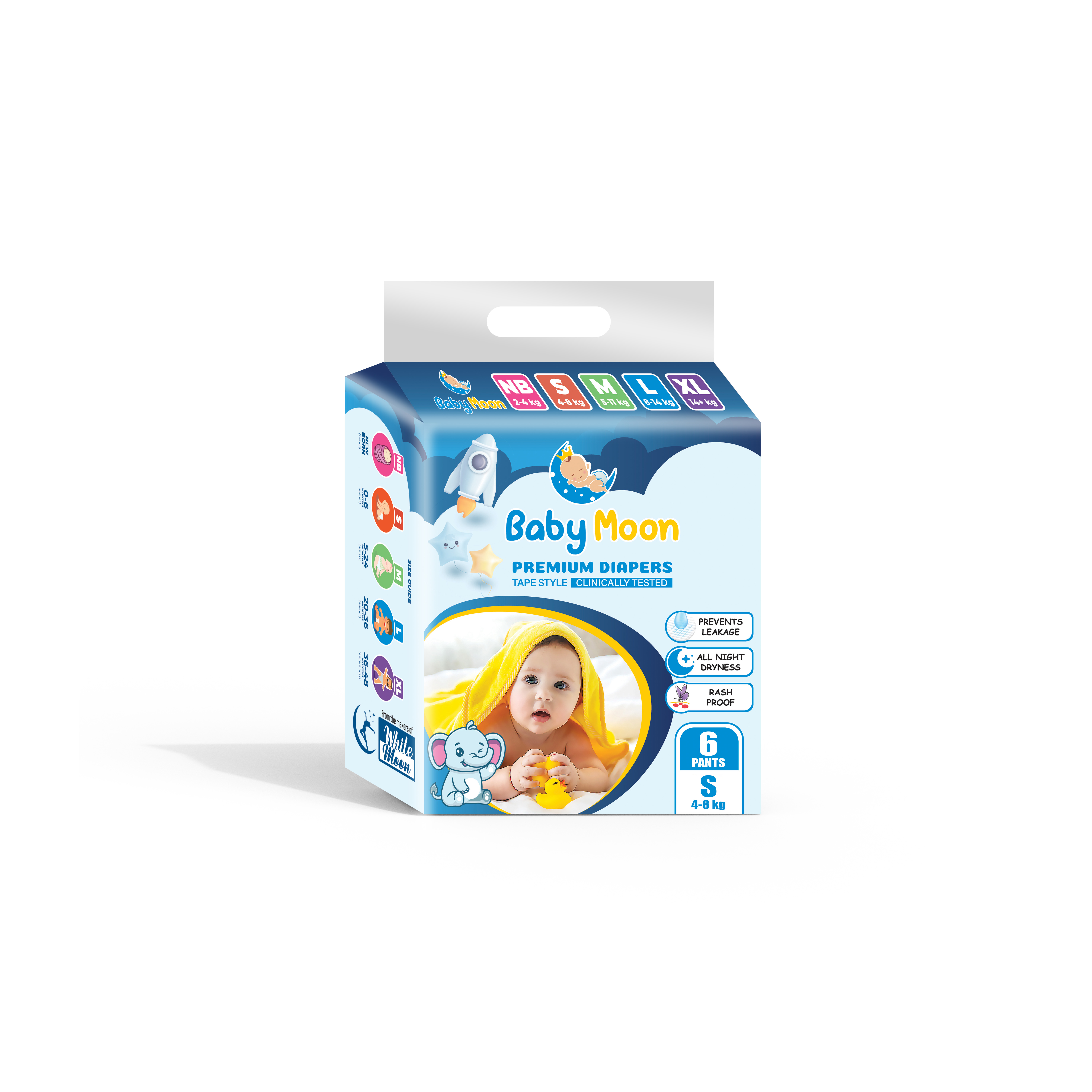 Baby Moon Diapers Pant Style Small Pack S6